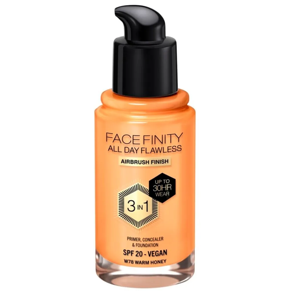 Max Factor Foundation>Facefinity All Day Flawless W78 Warm Honey Foundation