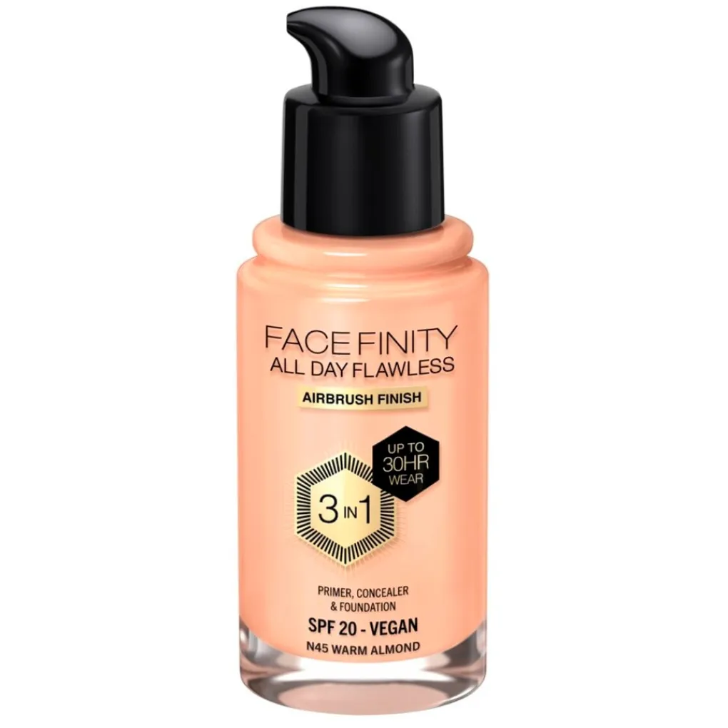 Max Factor Foundation>Facefinity All Day Flawless N45 Warm Almond Foundation