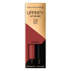 Max Factor Lipmake-Up>Lipfinity Lip Colour 070 Spicy 2-Step Longlasting Lipstick