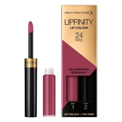 Max Factor Lipmake-Up>Lipfinity Lip Colour 330 Essential Burgundy 2-Step Longlasting Lipstick