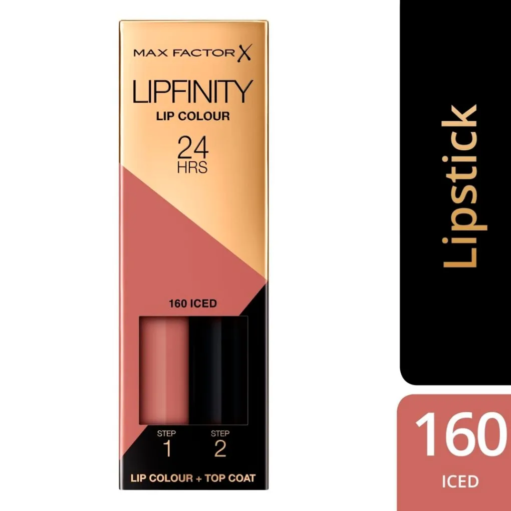 Max Factor Lipmake-Up>Lipfinity Lip Colour 160 Iced 2-Step Longlasting Lipstick