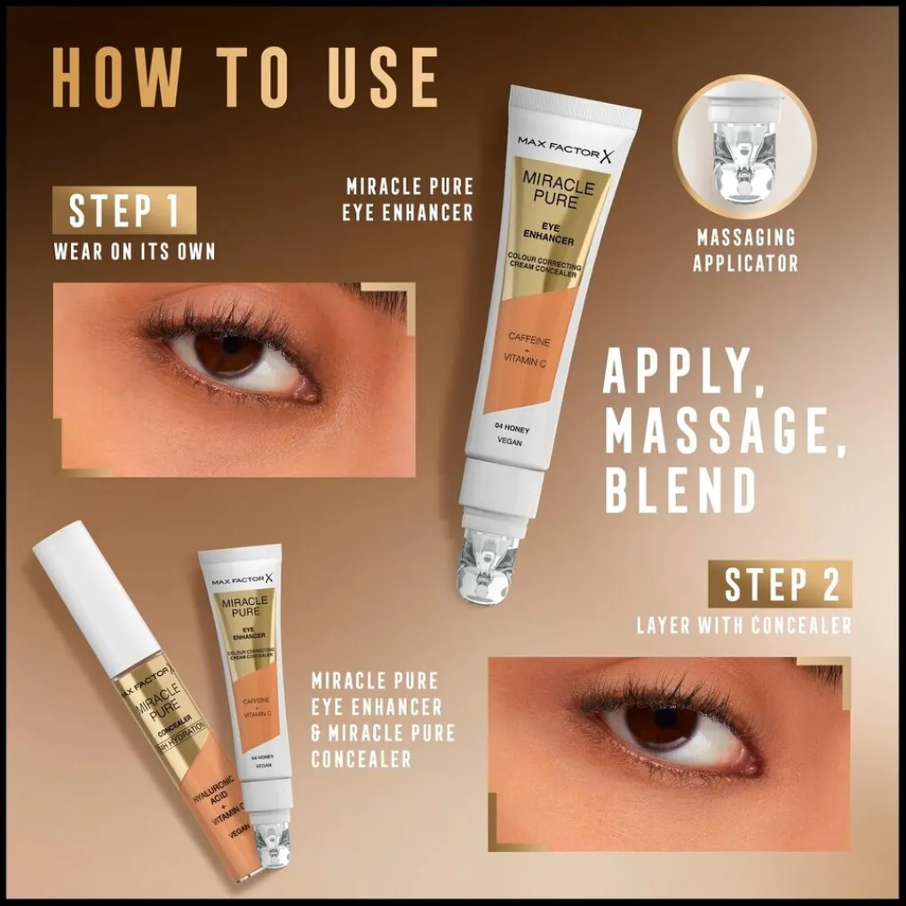 Max Factor Concealer>Miracle Pure Eye Enhancer 02 Buff Cream Concealer