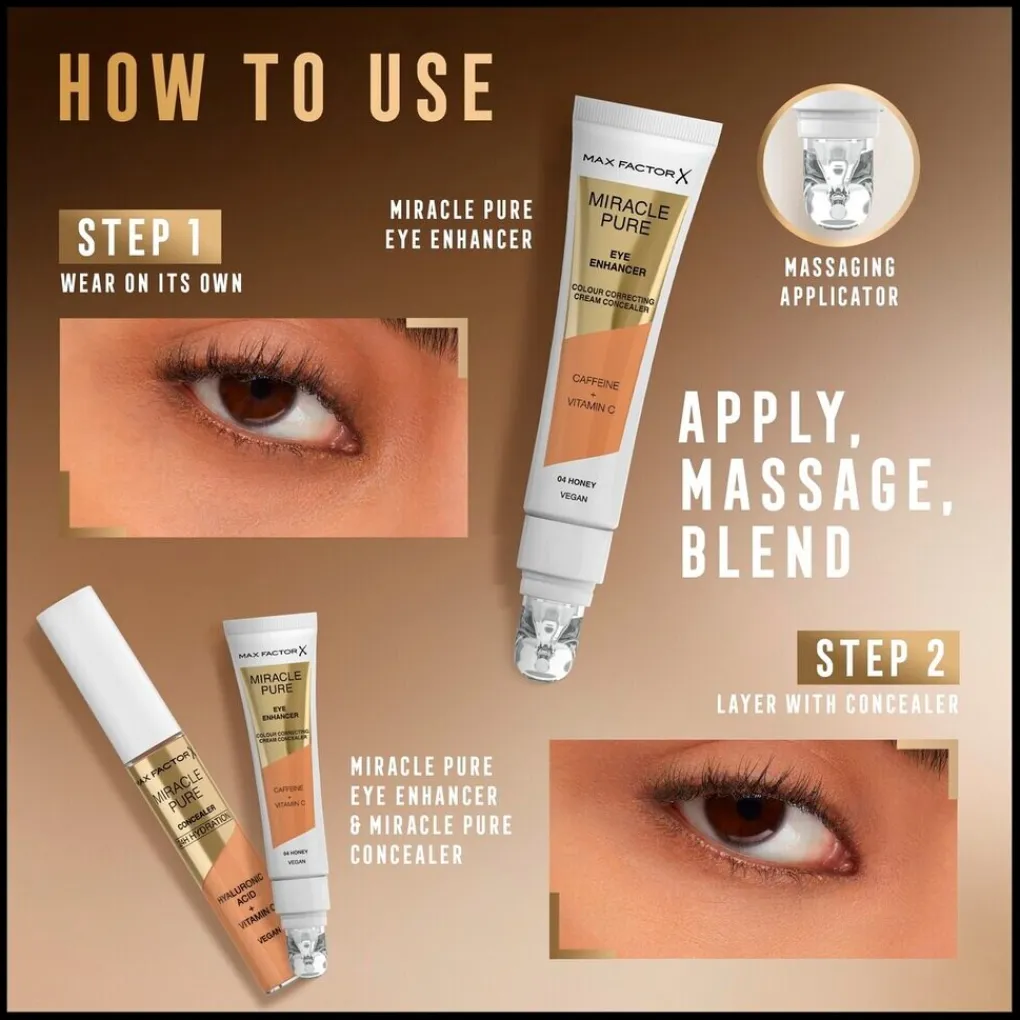 Max Factor Concealer>Miracle Pure Eye Enhancer 04 Honey Cream Concealer