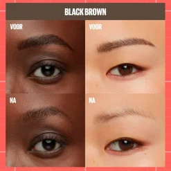 Maybelline Wenkbrauw Make-Up>New York Build-A-Brow 262 Black Brown Wenkbrauwpotlood en -Gel