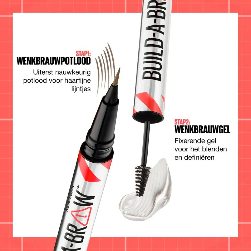 Maybelline Wenkbrauw Make-Up>New York Build-A-Brow 260 Deep Brown Wenkbrauwpotlood en -Gel