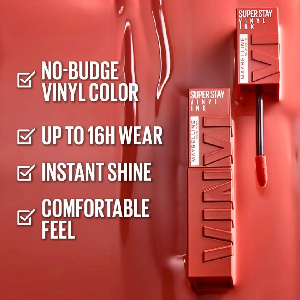Maybelline Lipmake-Up>New York Superstay Vinyl Ink 125 Keen Lipstick