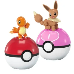 Pokemon Speelfiguren En Speelsets>Mega Pokémon Charmander & Eevee Poké Ball