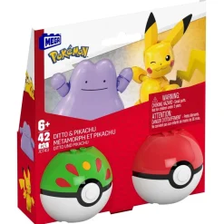 Pokemon Speelfiguren En Speelsets>Mega Pokémon Pikachu en Ditto Poké Ball