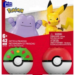 Pokemon Speelfiguren En Speelsets>Mega Pokémon Pikachu en Ditto Poké Ball
