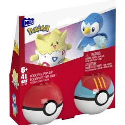 Pokemon Speelfiguren En Speelsets>Mega Pokémon Togepi & Piplup Poké Ball