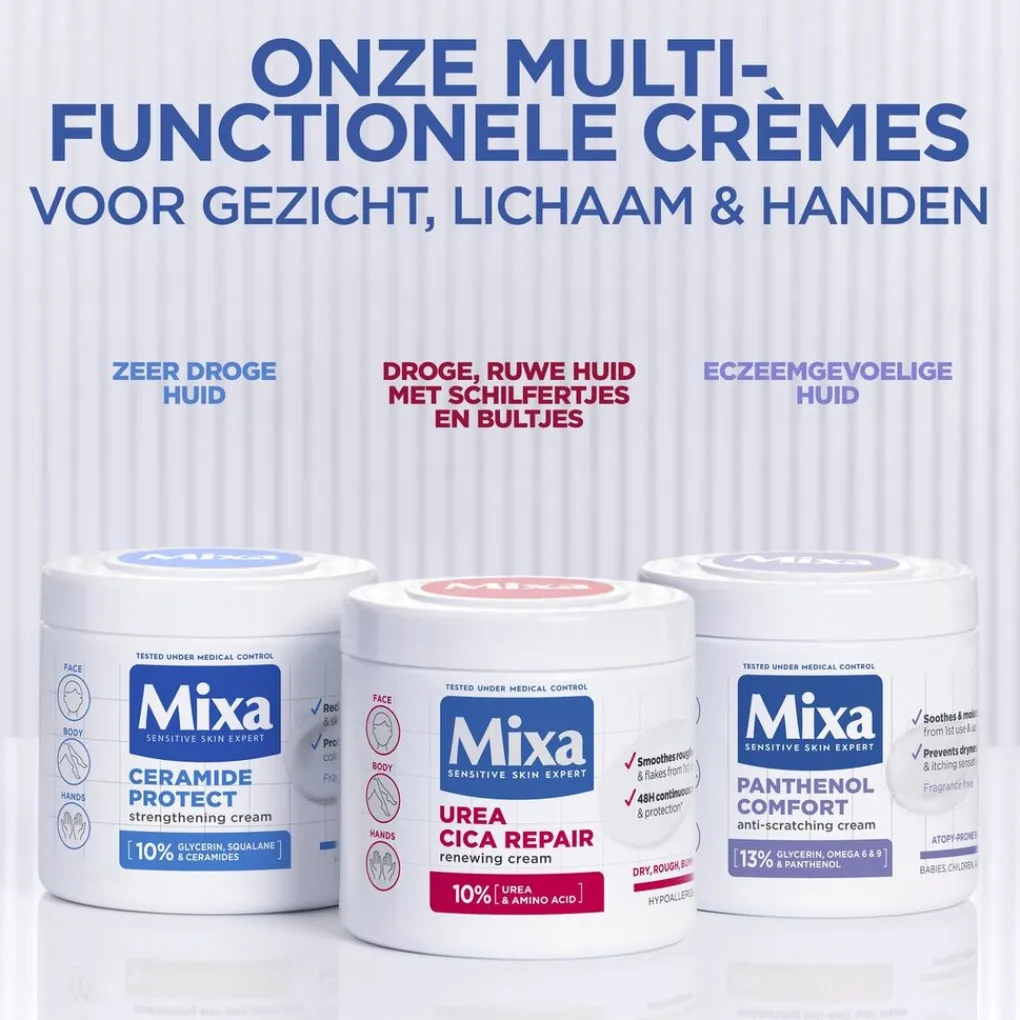 Mixa Bodycremes>Urea Cica Repair+ Herstelondersteunende Crème
