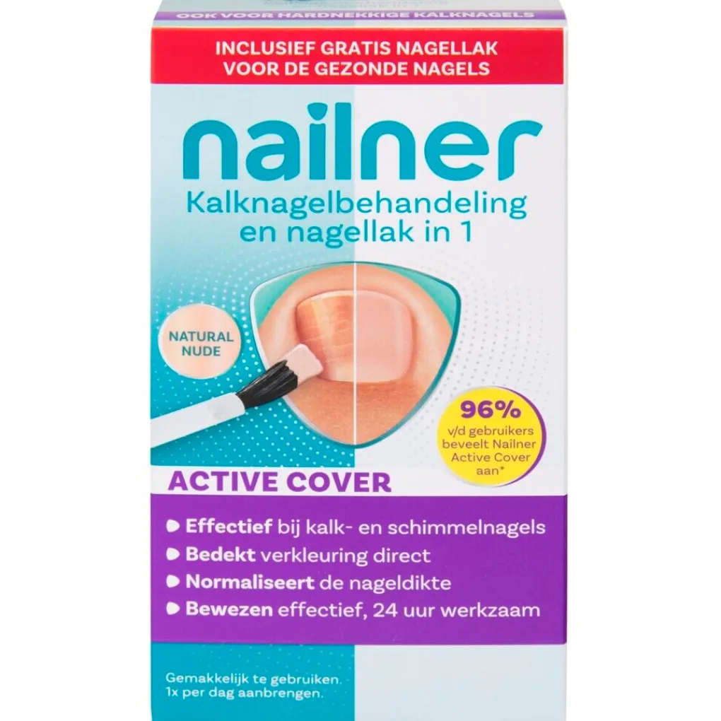 Nailner Kalknagels>Active Cover Kalknagelbehandeling en Nagellak