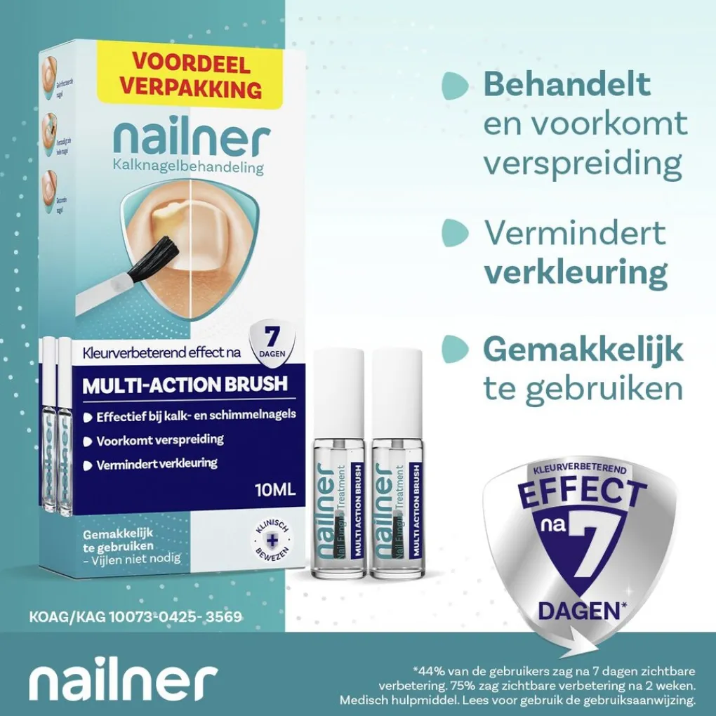 Nailner Kalknagels>Multi-Action 2-in-1 Kalknagelkwastje