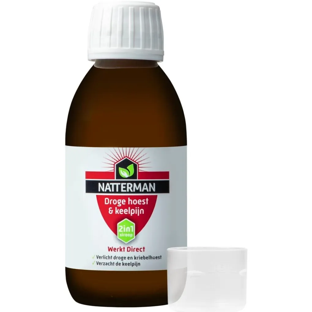 Natterman Luchtwegen>Droge Hoest & Keelpijn 2-in-1 Siroop