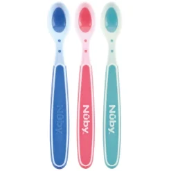 Nuby Kinderservies>Nûby 4M+ Thermolepels