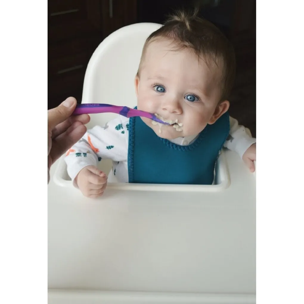 Nuby Kinderservies>Nûby 6+M Voedingslepeltjes met Lange Handgreep
