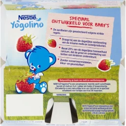 Nestle Fruithapjes|Babytussendoortjes>Nestlé Yogolino 6+M Aardbei Babydessert
