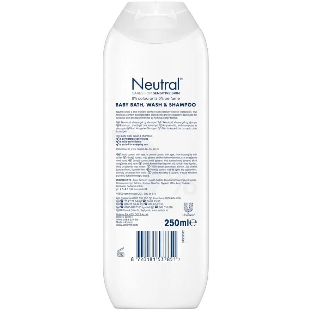 Neutral Baby Haarverzorging>0% Baby Bath, Wash & Shampoo