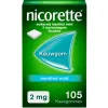 Nicorette Stoppen Met Roken>Menthol Mint 2mg Suikervrije Kauwgom