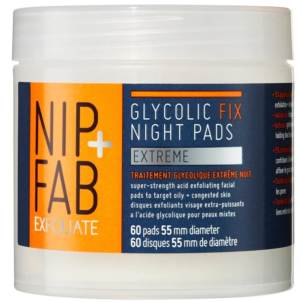 NIP+FAB Gezichtsreiniging>Nip + Fab Glycolic Fix Extreme Night Pads