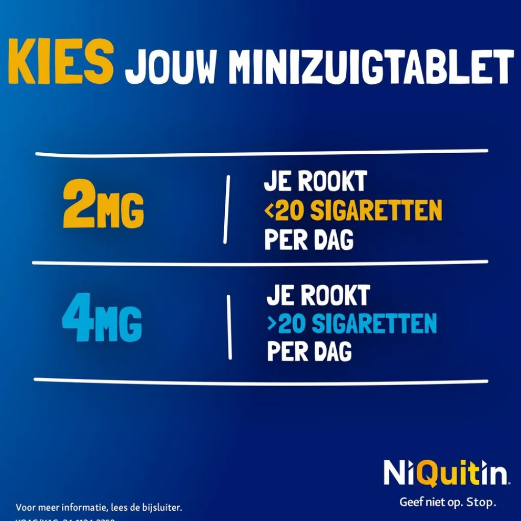 Niquitin Stoppen Met Roken>4mg Minizuigtabletten