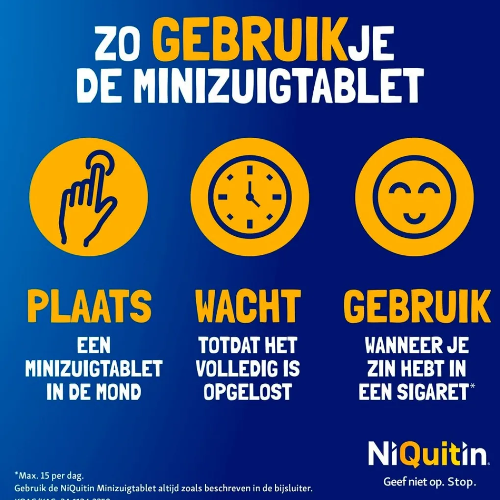 Niquitin Stoppen Met Roken>4mg Minizuigtabletten