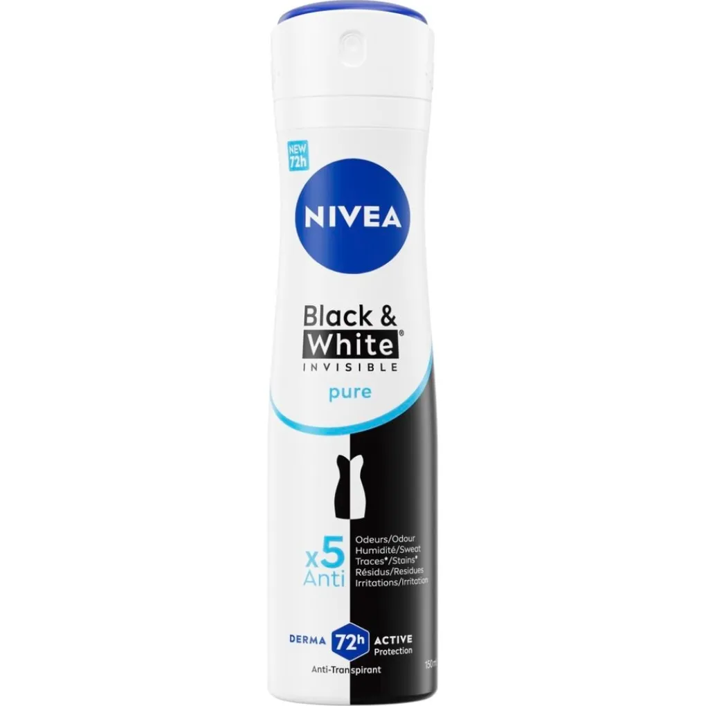 Nivea Deospray>Black & White Invisible Pure Antitranspirant Spray