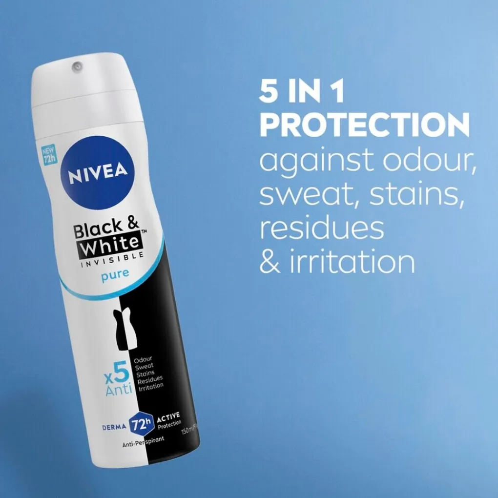 Nivea Deospray>Black & White Invisible Pure Antitranspirant Spray