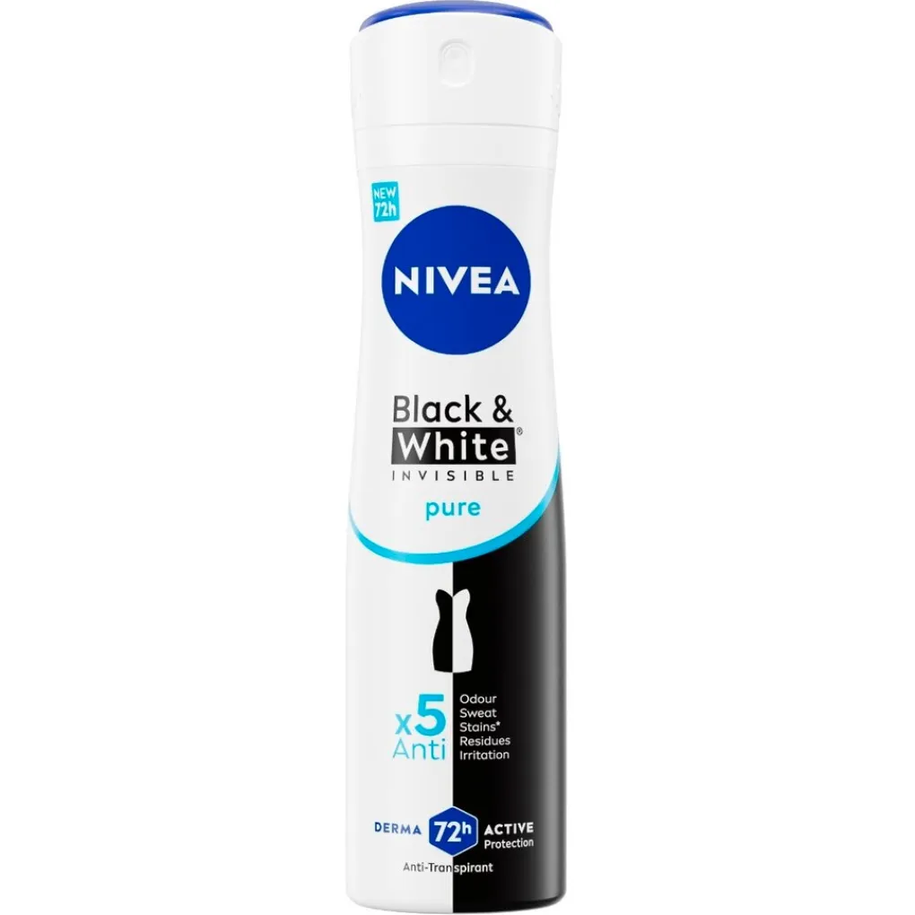 Nivea Deospray>Black & White Invisible Pure Antitranspirant Spray