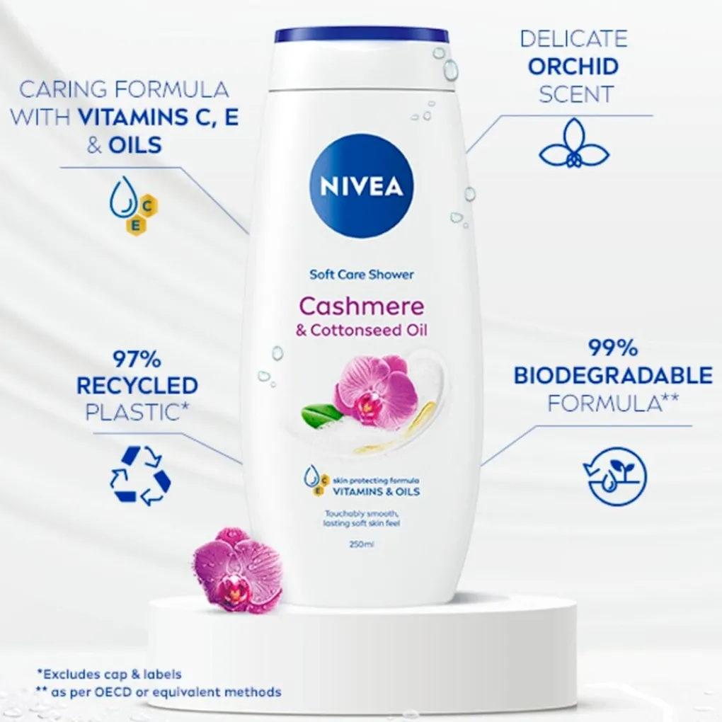 Nivea Douchecrème>Crème Soft Cashmere & Cottonseed Oil Douchecrème