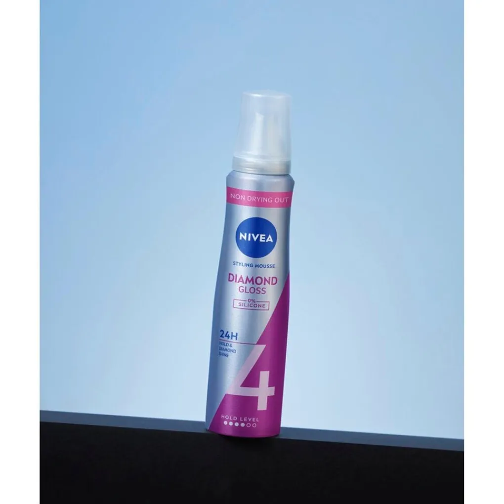 Nivea Haarmousse>Diamond Gloss Care Hold 4 Mousse