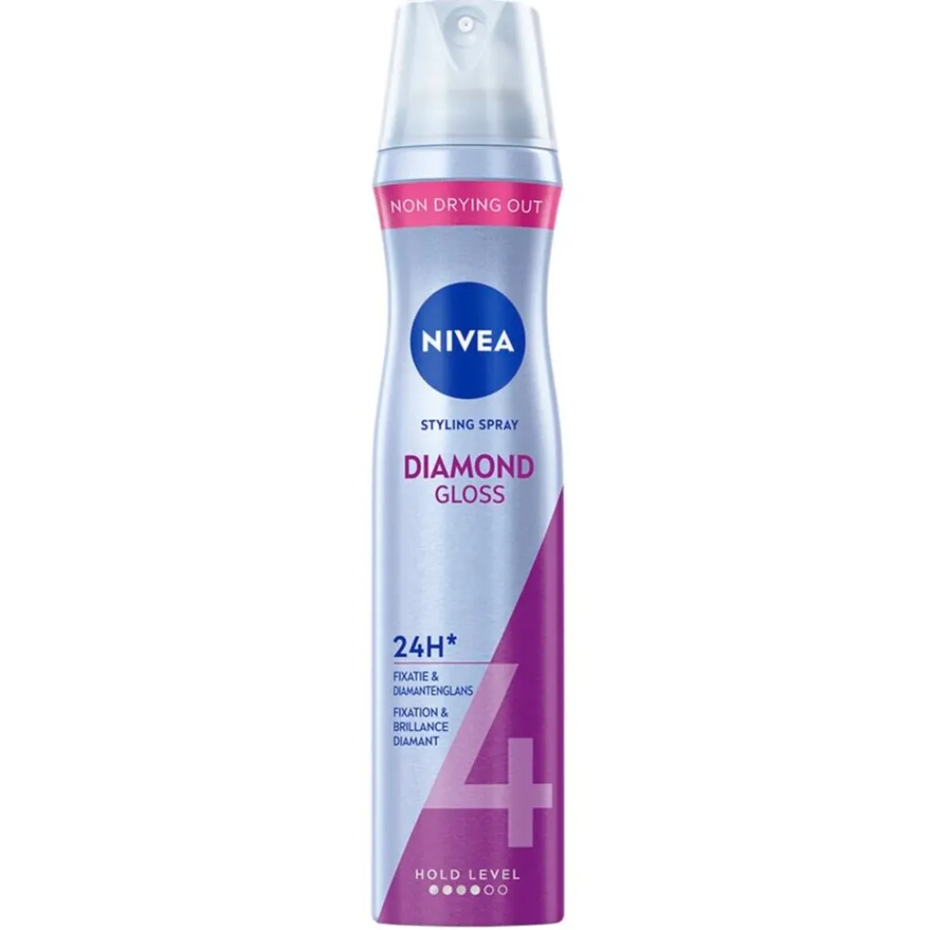 Nivea Haarlak>Diamond Gloss Care Hold 4 Styling Hairspray