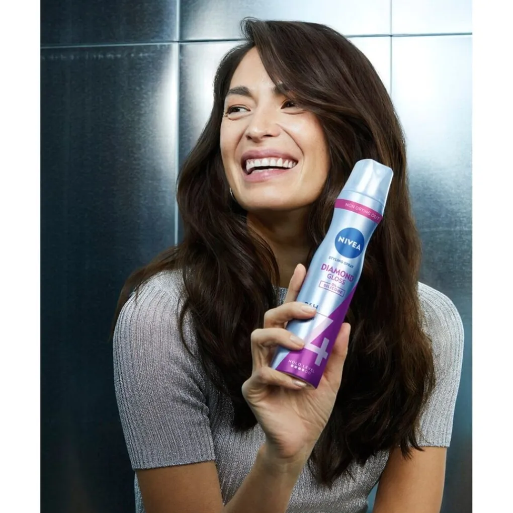 Nivea Haarlak>Diamond Gloss Care Hold 4 Styling Hairspray