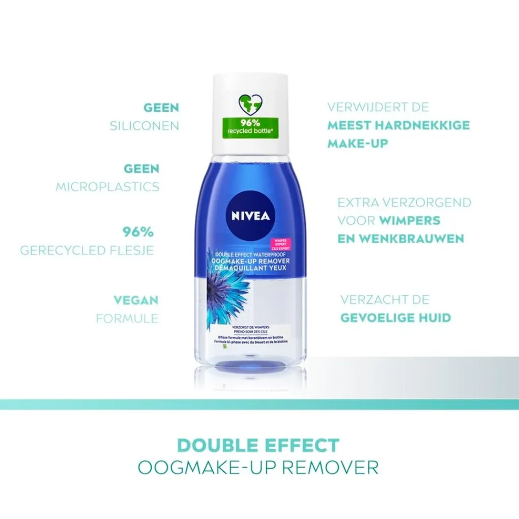 Nivea Skincare Gezichtsreiniging>NIVEA Double Effect Oogmake-Up Remover