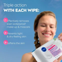 Nivea Skincare Gezichtsreiniging>NIVEA 3-In-1 Reinigingsdoekjes