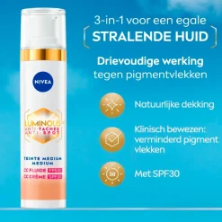 Nivea Skincare Cc Cream>NIVEA Luminous630 Anti-spot SPF30 02 Medium 3-in-1 CC Crème