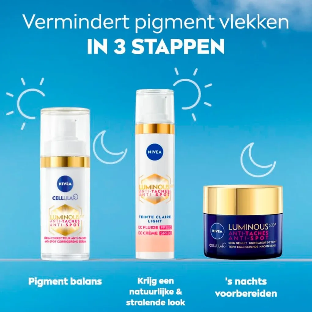 Nivea Skincare Cc Cream>NIVEA Luminous630 Anti-spot SPF30 01 Light 3-in-1 CC Crème