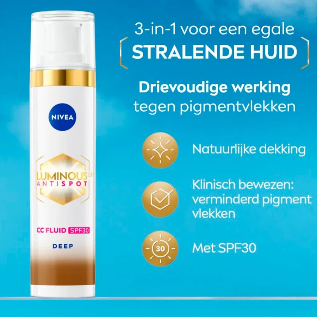 Nivea Skincare Cc Cream>NIVEA Luminous630 Anti-spot SPF30 03 Dark 3-in-1 CC Crème