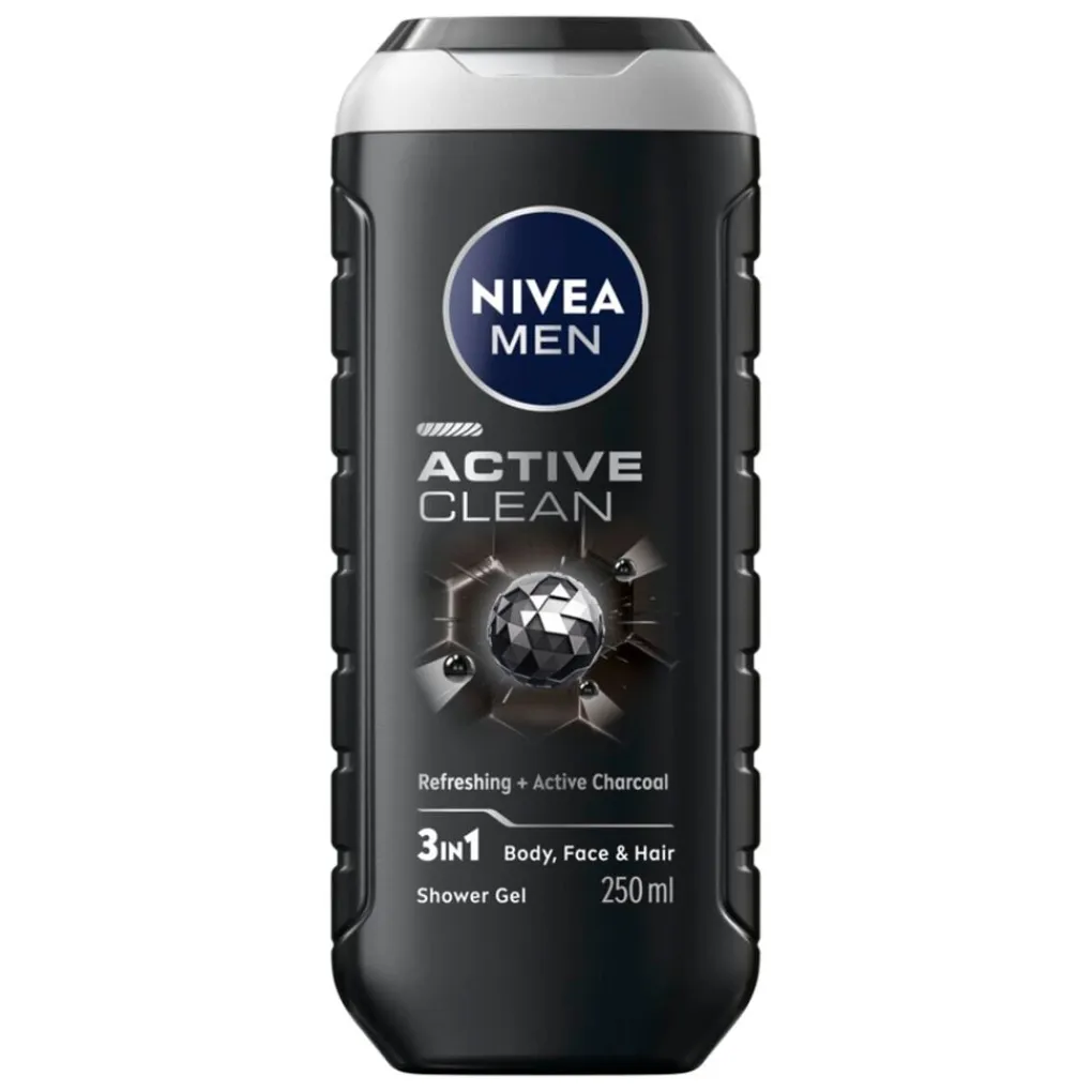 Nivea Men Shampoo|Douchegel>Active Clean 3-in-1 Douchegel