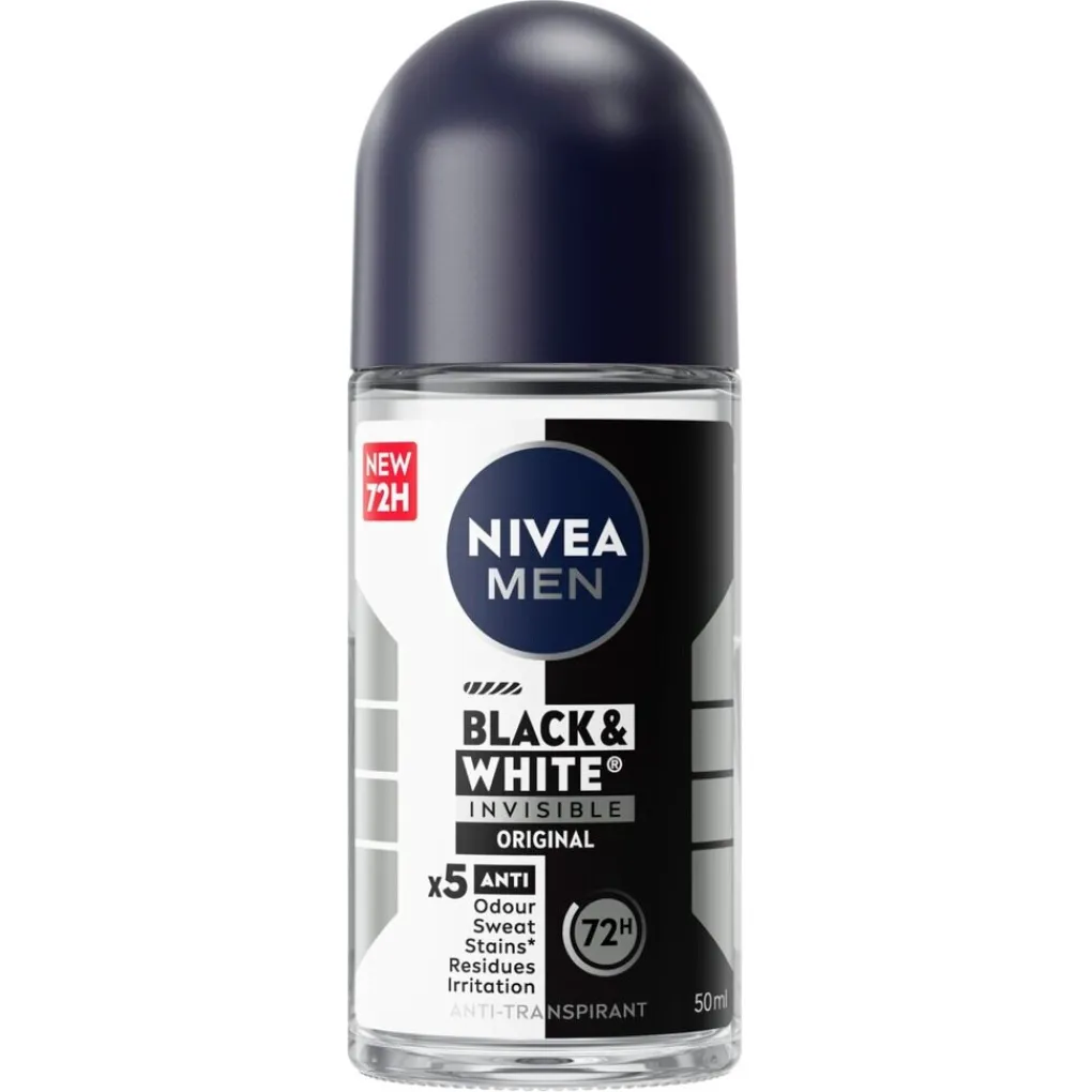 Nivea Men Deoroller>Black & White Invisible Original Antitranspirant Roller