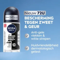 Nivea Men Deoroller>Black & White Invisible Original Antitranspirant Roller