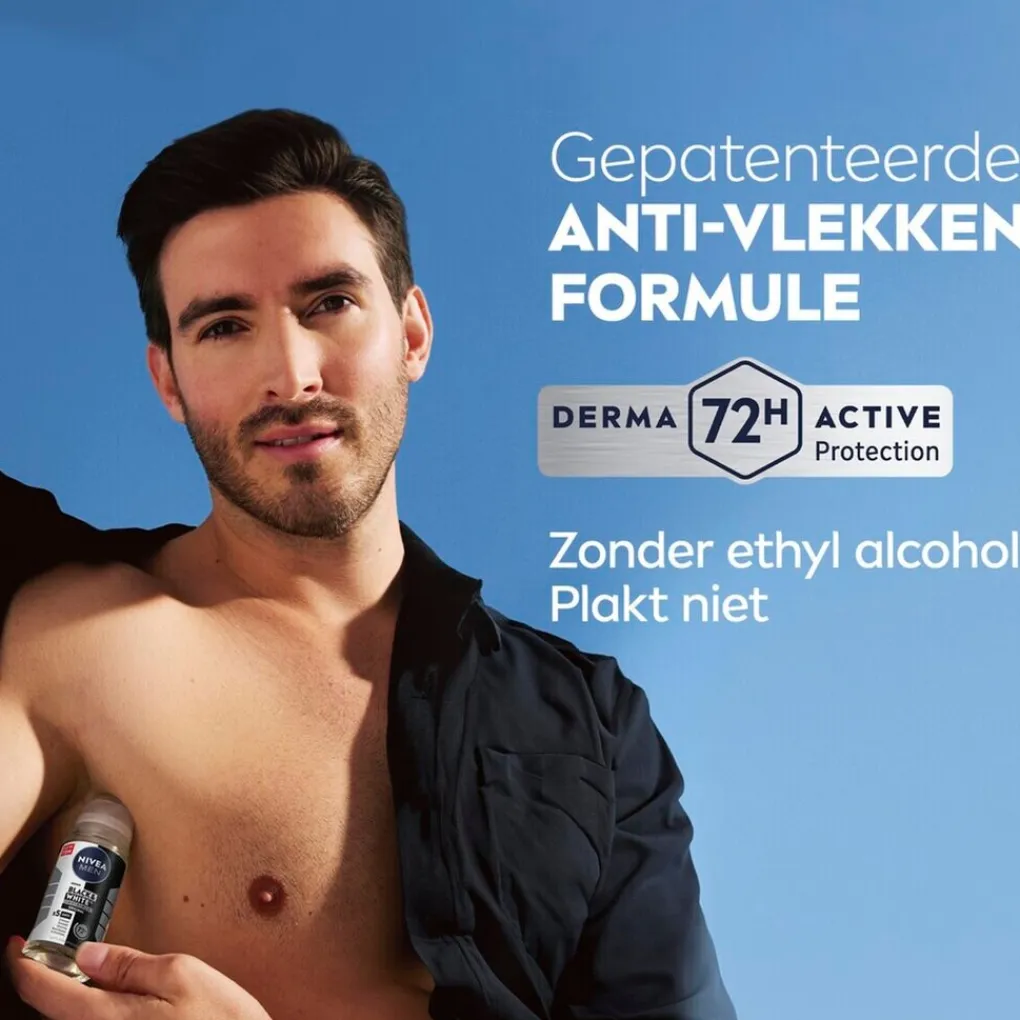 Nivea Men Deoroller>Black & White Invisible Original Antitranspirant Roller