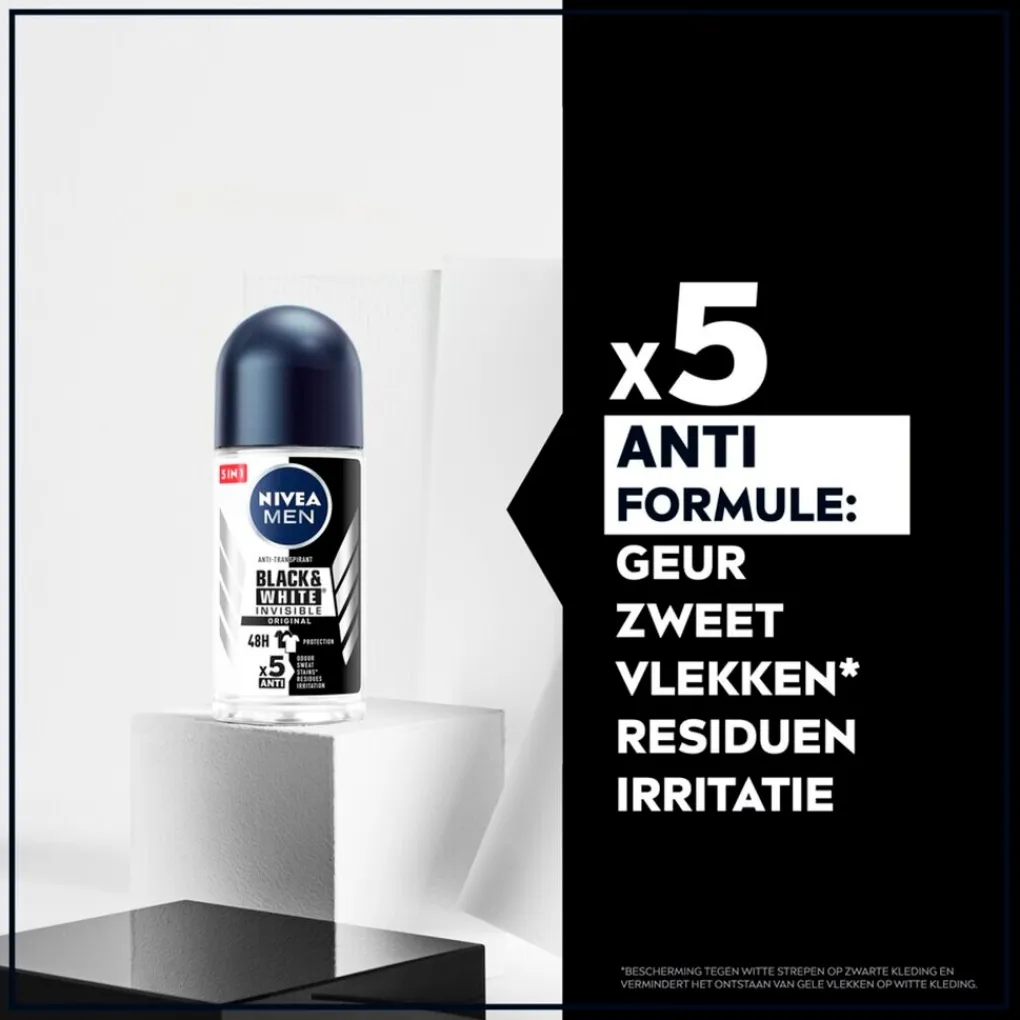 Nivea Men Deoroller>Black & White Invisible Original Antitranspirant Roller