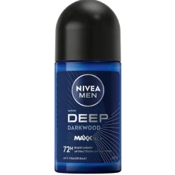 Nivea Men Deoroller>Deep Black Carbon Dark Wood Antitranspirant Roller