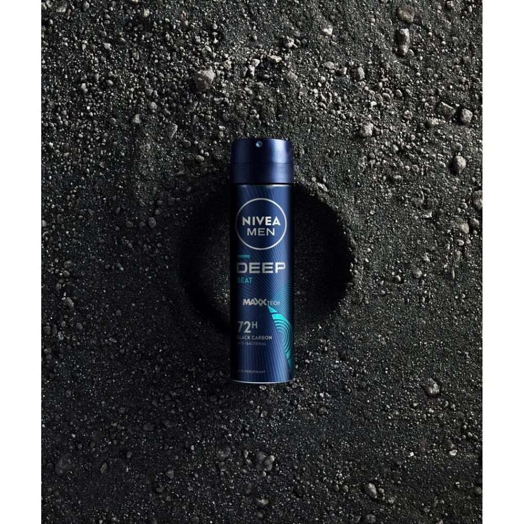 Nivea Men Deospray>Deep Black Carbon Beat Antitranspirant Spray