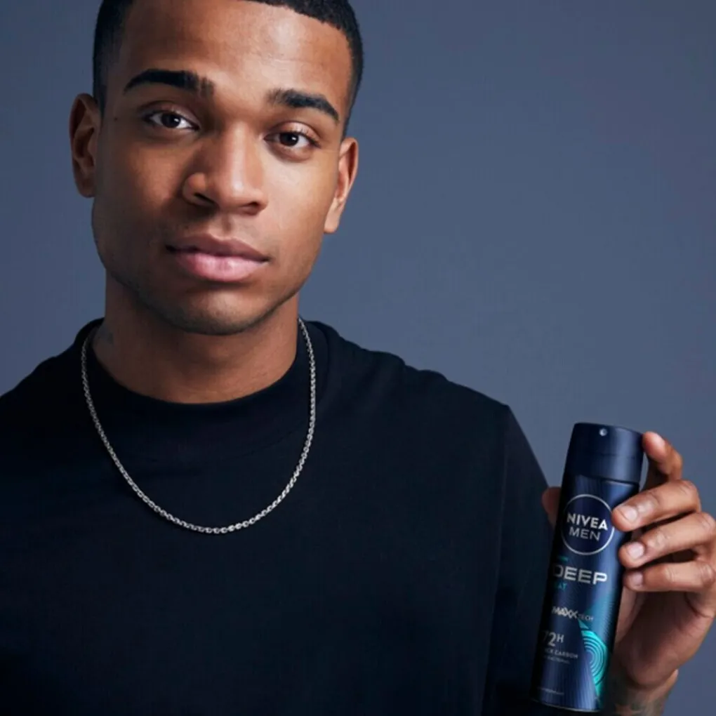 Nivea Men Deospray>Deep Black Carbon Beat Antitranspirant Spray
