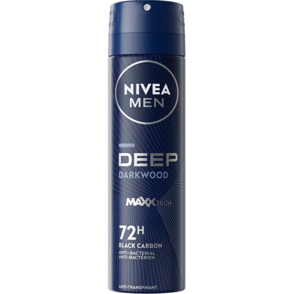 Nivea Men Deospray>Deep Black Carbon Dark Wood Antitranspirant Spray