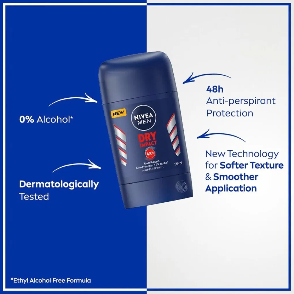 Nivea Men Deostick>Dry Impact Antitranspirant Stick