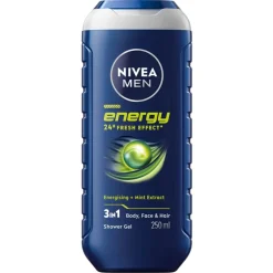 Nivea Men Shampoo|Douchegel>Energy 24H Fresh Effect 3-in-1 Douchegel