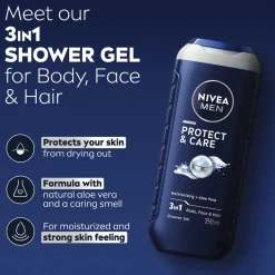 Nivea Men Shampoo|Douchegel>Protect & Care 3-in-1 Douchegel